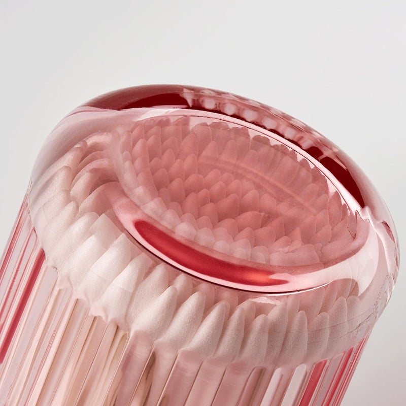 MKOSAB 2 Pack Qtip Holders for Bathroom, Clear Glass Apothecary Jars with Lids,Vintage Bathroom Canisters for Cotton Balls,Swabs,Floss Picks,Hair Ties,Vanity Organizer and Storage Decor (Pink) - Image 5